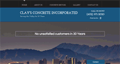 Desktop Screenshot of claysconcrete.com